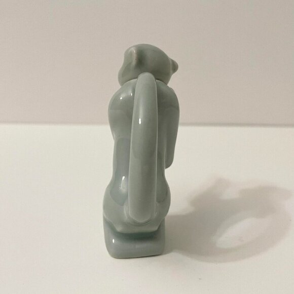 Vintage Bombay Company Miniature Celadon Monkey Teapot 3.5 Inch Tall - Picture 2 of 12